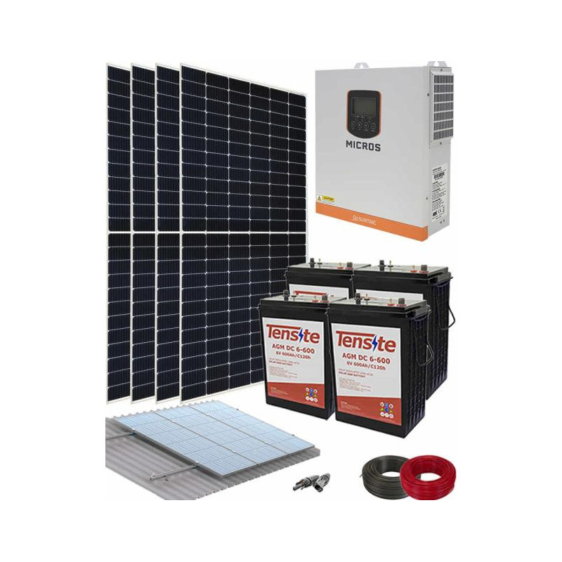 Kit Solar 3000Kw con batería AGM